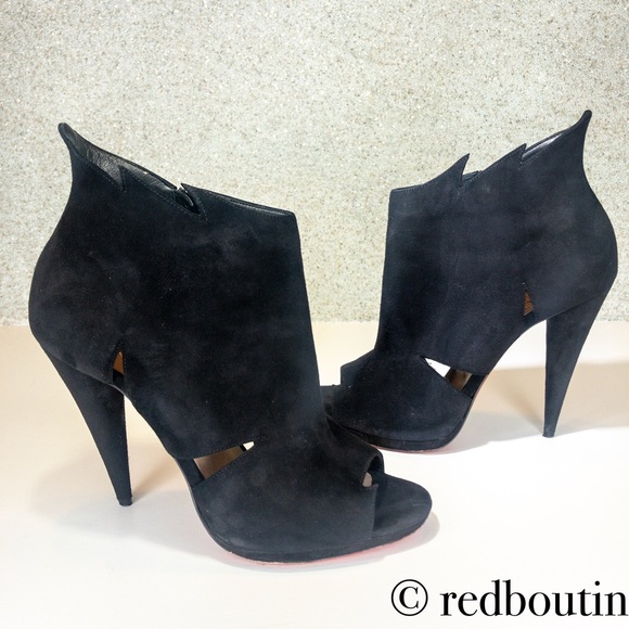 🔴SOLDBelfeconica black suede Bootie 40.5 - Picture 2 of 8